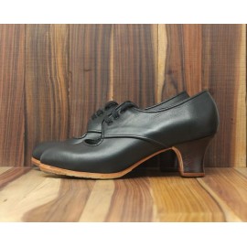 Carmela 39 AA Piel Negro Carrete 5 Visto (Filis Beige)