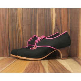 Carmela 35,5 AA Nobuck Negro Clásico 5 Visto R. Rosa