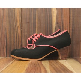 Carmela 35,5 A Nubuck Negro Clásico 5 Visto R. Pink