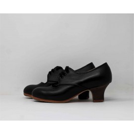 Carmela 37 AA Leather Negro Carrete 5 Visto (Filis Beige)