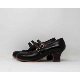 Manuela 37 AA+PR Piel Negro Carrete 5 Visto (Filis Beige)