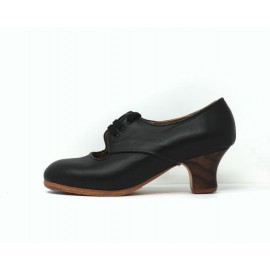 Carmela 39,5 AA Piel Negro Carrete 5 Visto (Filis Beige)