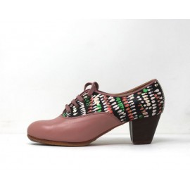 Chapín Mujer 37,5 A Leather Bailarina Cubano 5 Visto Atrás Fantasía Pincelada