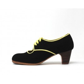 Carmela 36,5 AA+PR Suede Negro Clásico 5 Visto R. Limón