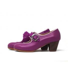 Lola 36,5 A+PR Leather Magenta Cubano 5 Visto Interior Y Correa Lagarto Magenta R. Rosa Pálido