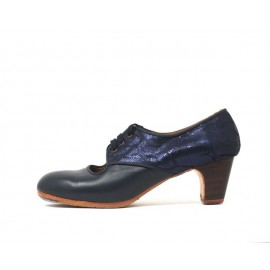 Carmela 40,5 A+PR Piel Navy Clásico 5 Visto Atrás Serpiente Azul Eléctrico