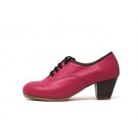 Chapín Mujer 35 AA+PR Leather Fucsia Cubano 5 Visto R. Negro