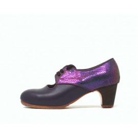 Carmela 36 AA Piel Morado Clásico 5 Visto Atrás Charlot Tornasol
