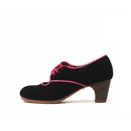 Carmela 36 A Suede Negro Clásico 5 Visto R. Rosa