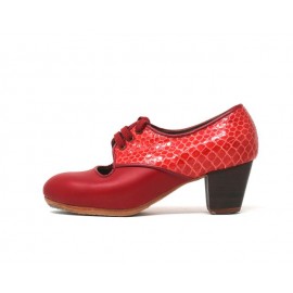 Carmela 35 A Leather Rojo Sangre Cubano 5 Visto Atrás Coco Rojo Claro