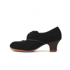 Carmela 35 AA+PR Nubuck Negro Carrete 5 Visto (Filis Beige)