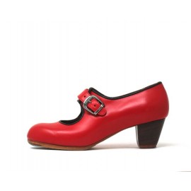 Lola 39,5 AA Leather Escarlata Cubano 5 Visto R. Negro