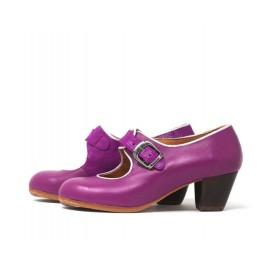 Lola 36,5 AA+PR Leather Magenta Cubano 5 Visto Interior Y Correa Lagarto Magenta R. Rosa Palo