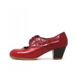 Carmela 36 A+PR Piel Rojo Sangre Cubano 5 Visto Atrás Coco Rojo