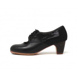 Carmela 35,5 A+PR Leather Negro Clásico 5 Visto Atrás Fantasía Negro Brillante