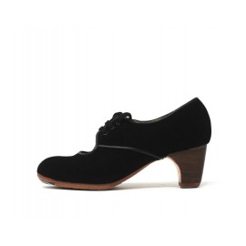Carmela 37,5 AA+PR Suede Negro Clásico 5 Visto (Filis Beige)