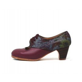 Carmela 36 AA+PR Leather Berenjena Clásico 5 Visto Atrás Floral