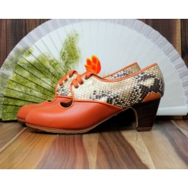 Carmela 37,5 A Leather Naranja Clásico 5 Visto Atrás Serpiente Ocre