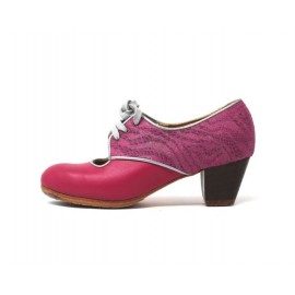 Carmela 35,5 A Leather Fucsia Cubano 5 Visto Atrás Charlot Fucsia R. Acero