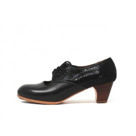 Carmela 39,5 AA+PR Leather Negro Clásico 5 Visto Atrás Fantasía Burbujas