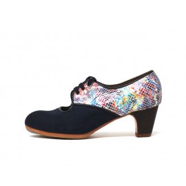 Carmela 38 AA Nubuck Navy Clásico 5 Visto Atrás Mosaico