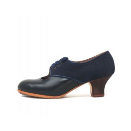 Carmela 38 AA+PR Leather Navy Carrete 5 Visto Atrás Nobuck Navy