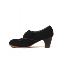 Carmela 36 A+PR Suede Negro Clásico 5 Visto (Filis Beige)