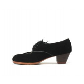 Carmela 37 AA Ante Negro Cubano 3,5 Visto (Filis Beige)