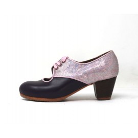 Carmela 36 AA Leather Púrpura Cubano 5 Visto Atrás Fantasía Diamante Rosa