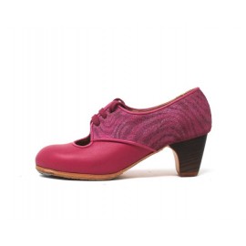 Carmela 35,5 AA+PR Piel Fucsia Clásico 5 Visto Atrás Charlot Fucsia