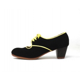 Carmela 38,5 AA Suede Negro Cubano 5 Visto R. Limón