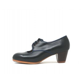 Carmela 37,5 AA Leather Navy Cubano 5 Visto R. Zafiro