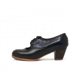 Carmela 35,5 AA Leather Negro Cubano 5 Visto Atrás Coco Tornasol