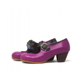 Lola 35,5 A+PR Leather Magenta Cubano 5 Visto Interior Y Correa Floral
