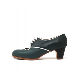 Carmela 38,5 A Leather Verde Marino Clásico 5 Visto R. Blanco