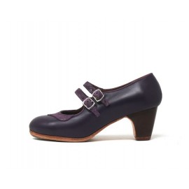Manuela 35,5 A Leather Ciruela Clásico 5 Visto Collarín Y Correa Charlot Morado