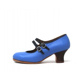 Manuela 37 AA+PR Leather Azul Violeta Carrete 5 Visto Correas Serpiente Navy