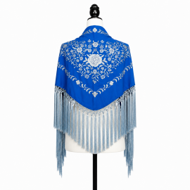 Mantoncillo Jaén - Azul Bordado Celeste