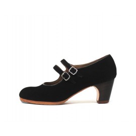 Manuela 38,5 A Suede Negro Clásico 5 Visto (Filis Beige)