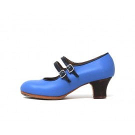 Manuela 37,5 A+PR Leather Azul Violeta Carrete 5 Visto Correas Serpiente 43