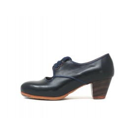 Carmela 37 A Leather Navy Cubano 5 Visto R. Zafiro