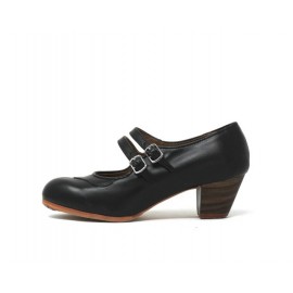 Manuela 37,5 A Leather Negro Cubano 5 Visto (Filis Beige) Collarín
