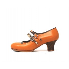 Manuela 37 AA+PR Leather Siena Carrete 5 Visto Collarín Y Correa Serpiente Ocres R. Marrón