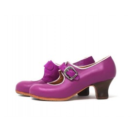 Lola 36,5 AA Leather Magenta Carrete 5 Visto Interior Y Correas Lagarto Magenta R. Rosa Palo