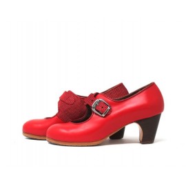 Lola 37,5 A+PR Leather Escarlata Clásico 5 Visto Interior Y Correa Puntini Rojo