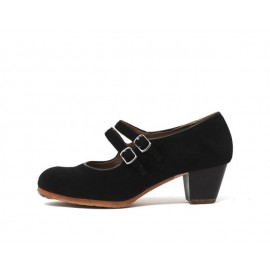 Manuela 38 AA+PR Suede Negro Cubano 5 Visto (Filis Beige)