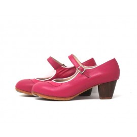 Mercedes 36,5 A+PR Leather Fucsia Cubano 5 Visto Interior y Collarín Coco Fucsia R. Rosa Palo