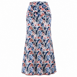 Falda flamenca estampado floral azul