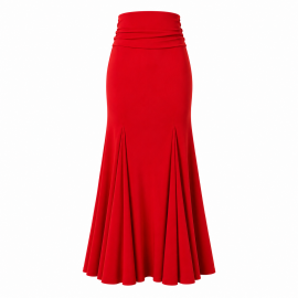 Falda flamenca básica 6 godets roja