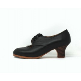 Carmela 39,5 A Leather Negro Carrete 5 Visto (Filis Beige)